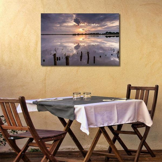 Tranquil Sea Sunset Wall Art Dining Room