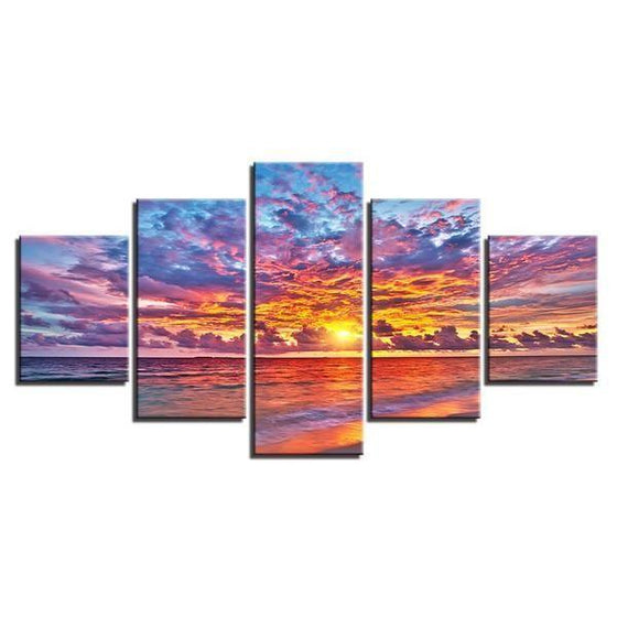 Wall Art Beach Canvas Sunset Idea