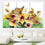 Butterfly On Orchids Canvas Wall Art Living Room