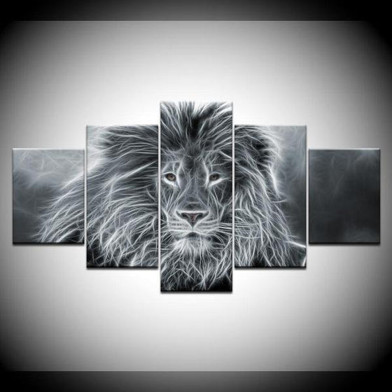 Wall Art Lion Black And White Decors