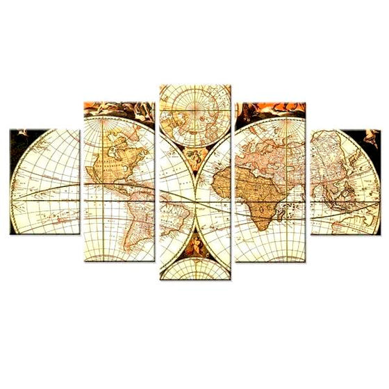 Wall Art Map Of The World Print