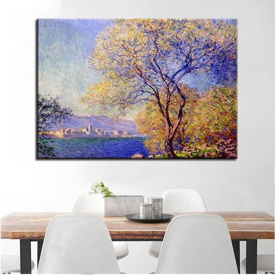 Antibes By Claude Monet Canvas Wall Art Dining Room