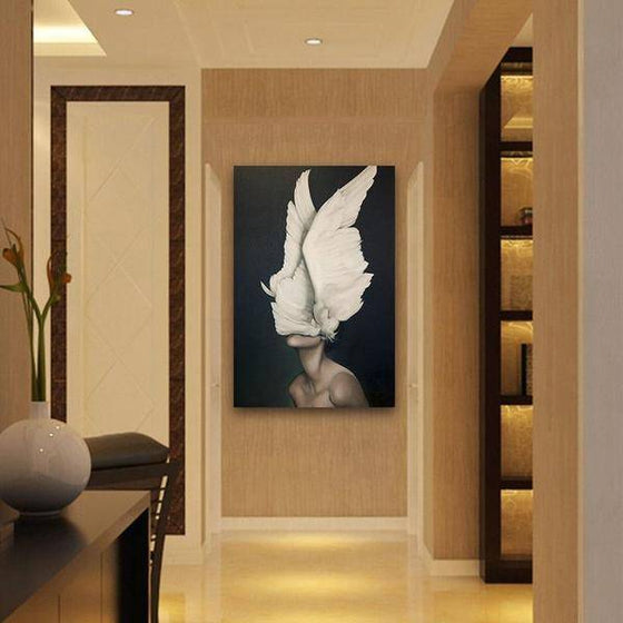 White Angel Wings Wall Art Decor