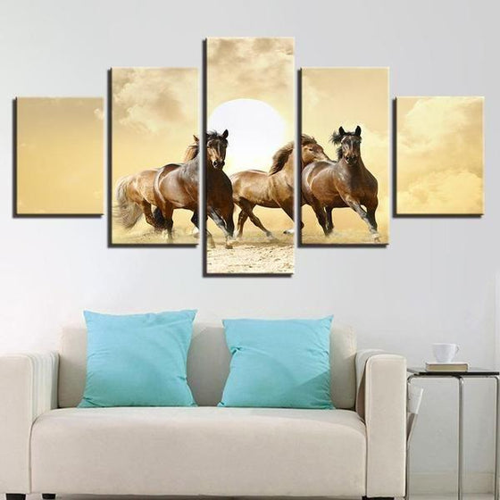 Wild Horses Metal Wall Art Canvas