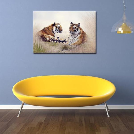 Wild Tigers Canvas Wall Art Living Room