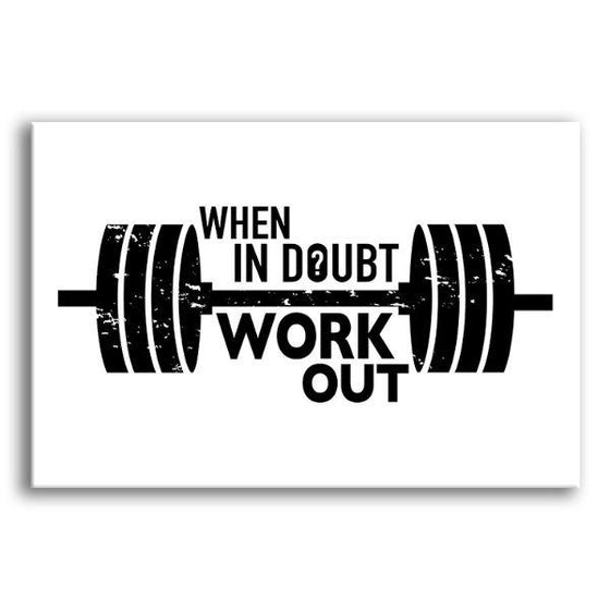 Inspiring Workout Quote 1 Panel Canvas Wall Art
