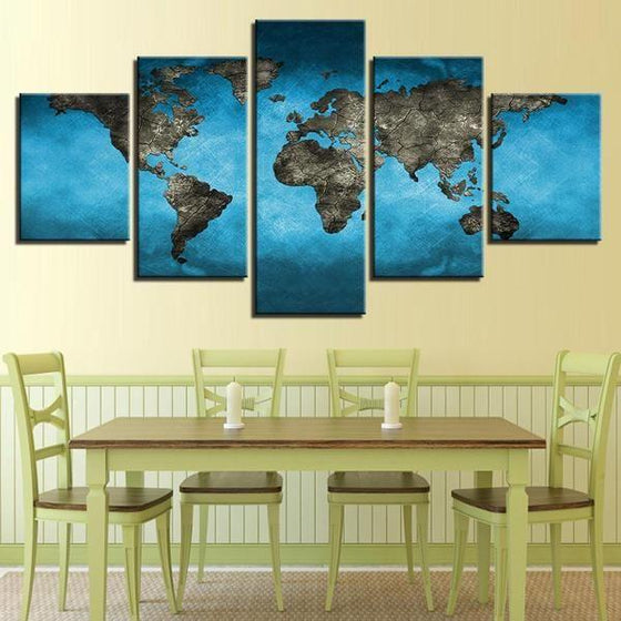 World Map Wall Art Framed Ideas