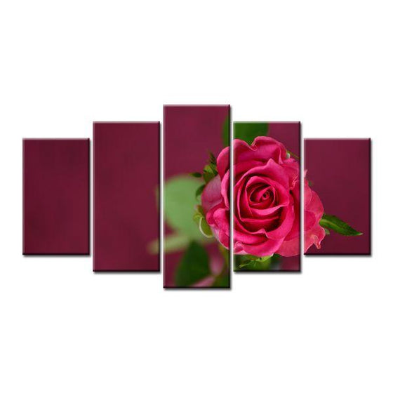 Red Rose Flower Canvas Wall Art Prints