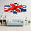 United Kingdom Flag 5 Panels Canvas Wall Art Living Room