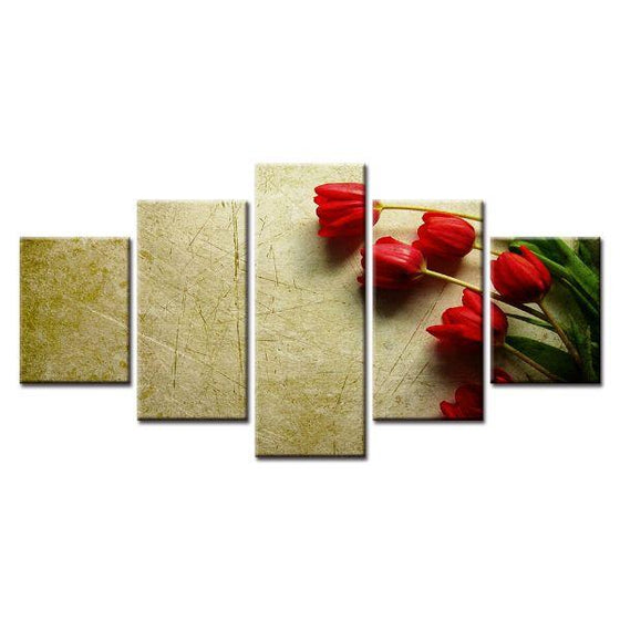 Red Flower Canvas Wall Art Prints