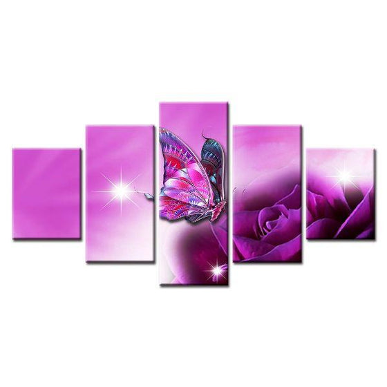 Shimmering Purple Flower Canvas Art