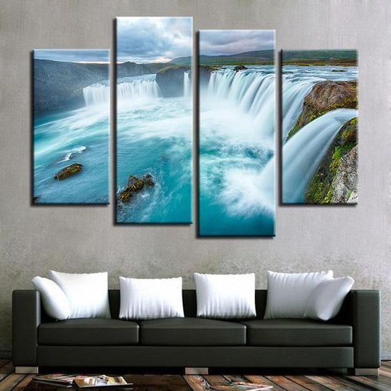 Cataract Waterfall Canvas Wall Art Living Room Ideas