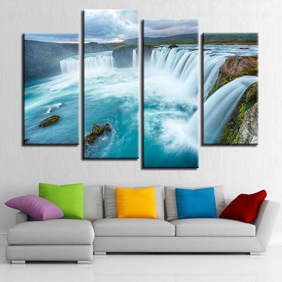 Cataract Waterfall Canvas Wall Art Living Room