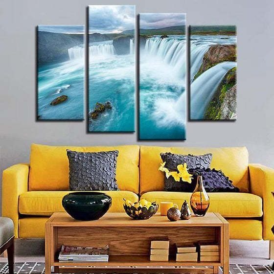 Cataract Waterfall Canvas Wall Art Living Room Decor