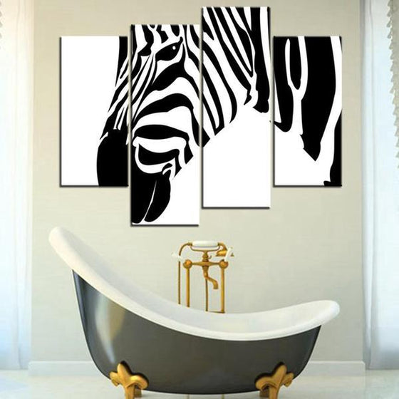 Zebra Stripes Canvas Wall Art
