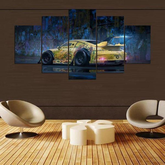 5 Panel Car Wall Art Canvas