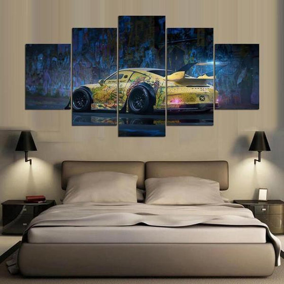 5 Panel Car Wall Art Canvases