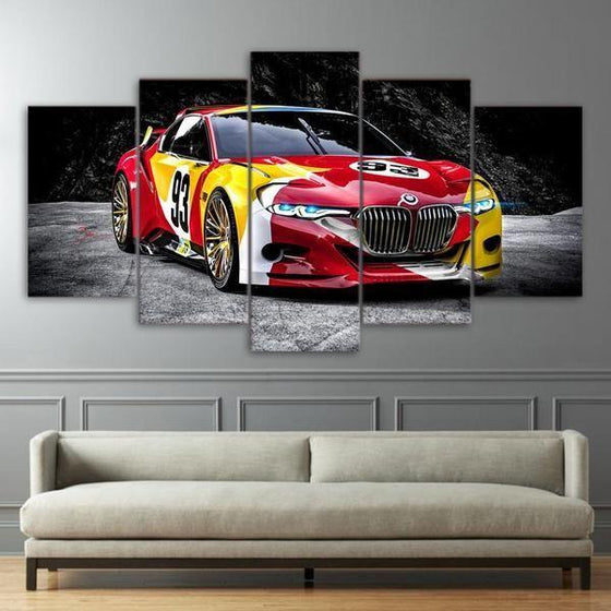 Red Race Car Canvas Wall Art Decor
