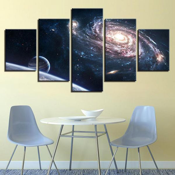 5 Piece Wall Art Galaxy Canvases