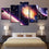 5 Piece Wall Art Galaxy Decors