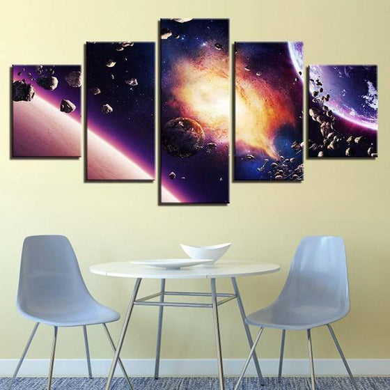 5 Piece Wall Art Galaxy Ideas