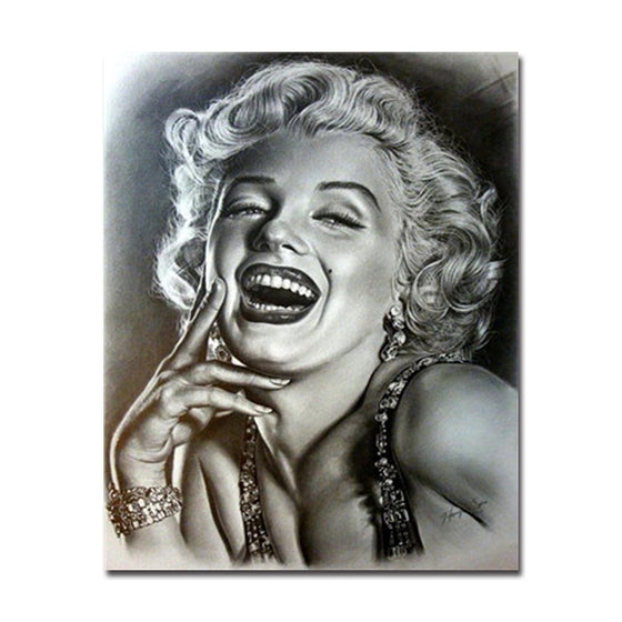 Marilyn Monroe Black And White - DIY Painting by Numbers Kit