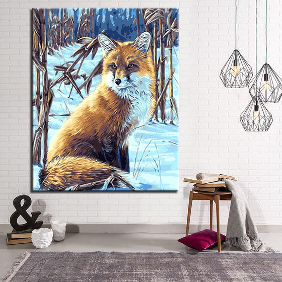 Forest Snow Fox - DIY Painting by Numbers Kit