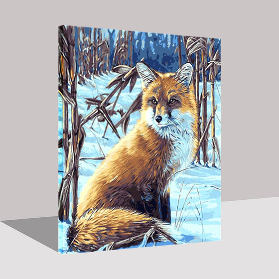 Forest Snow Fox - DIY Painting by Numbers Kit