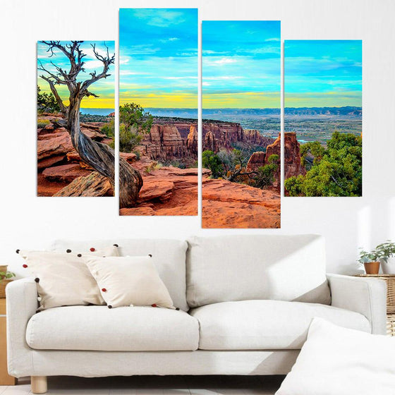 Canyon and Clear Blue Sky Canvas Wall Art