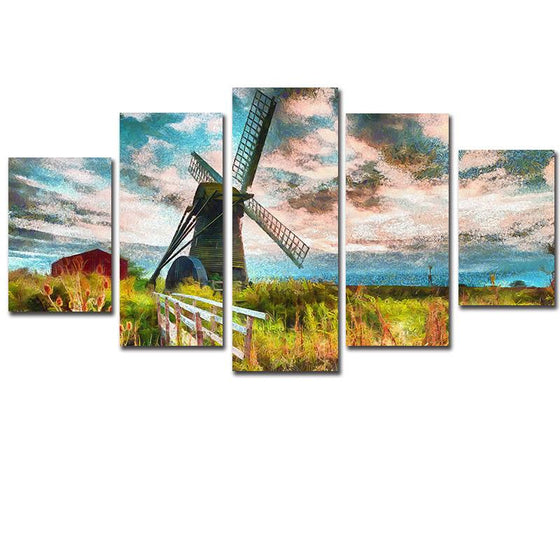 Holland Windmill Canvas Wall Art