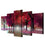 Red Trees Landscape Canvas Wall Art Prints