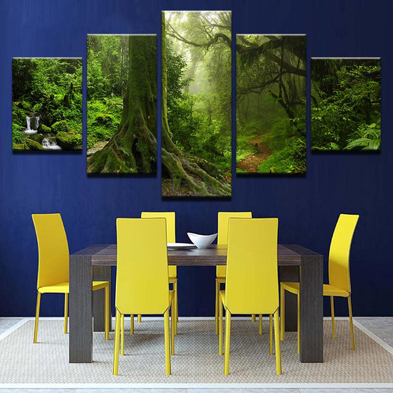 Green Forest Trees Canvas Wall Art