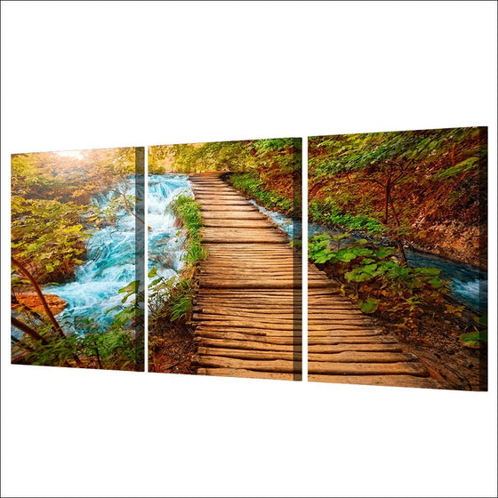 Bridge Waterfall Canvas Wall Art