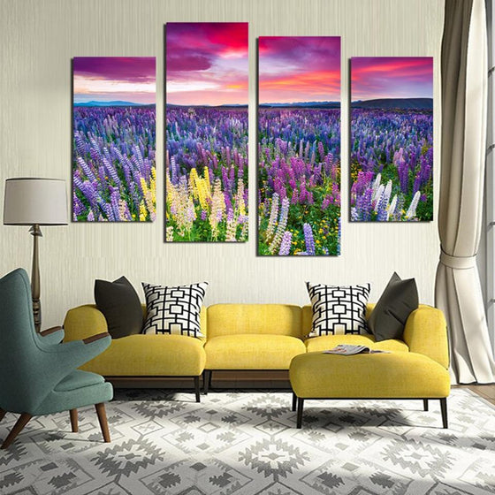 Colorful Flower Field Canvas Wall Art