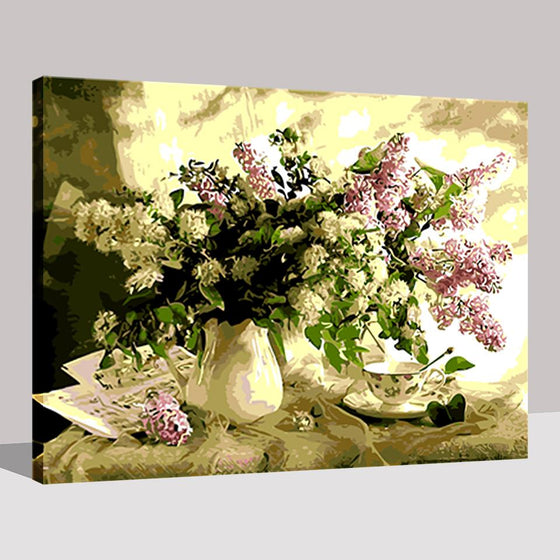 Coffee Table Flowers - DIY Painting by Numbers Kit