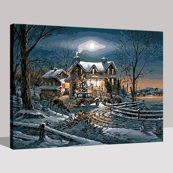 Snow House - DIY Painting by Numbers Kit