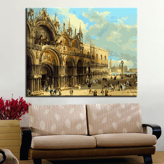 European Architecture Streets Scenery - DIY Painting by Numbers Kit