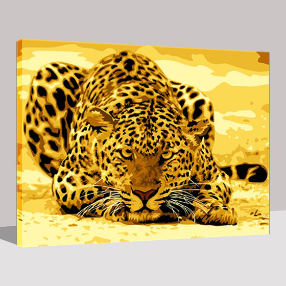 Angry Leopard - DIY Painting by Numbers Kit