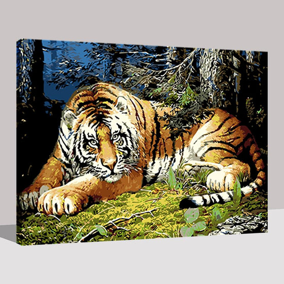 Tiger In The Woods - DIY Painting by Numbers Kit