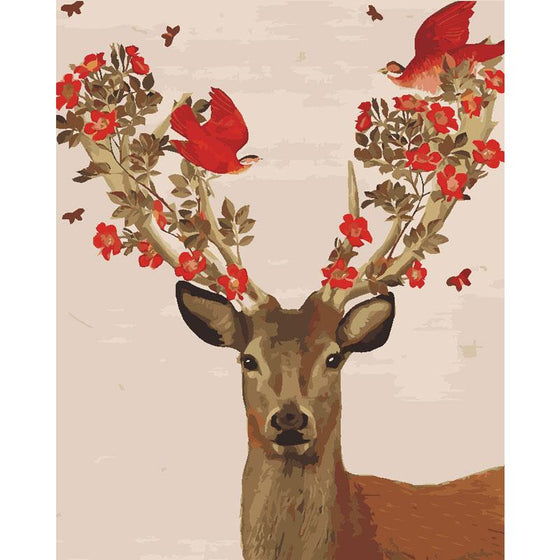 Fantasy Antler Deer Stag - DIY Painting by Numbers Kit