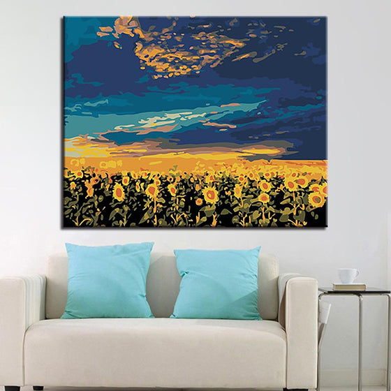 Sunflower Flower Field - DIY Painting by Numbers Kit
