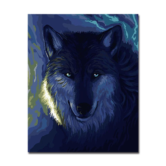 Moonlit Night Wolf - DIY Painting by Numbers Kit