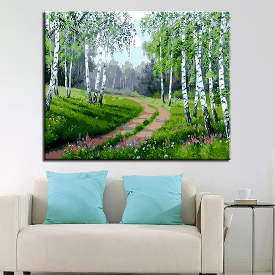 Forest Road Landscape - DIY Painting by Numbers Kit