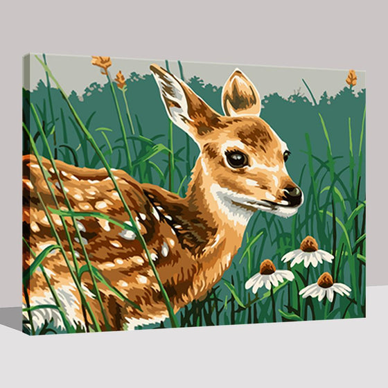 Lovely Little Sika Deer - DIY Painting by Numbers Kit