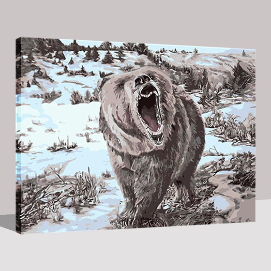 Polar Bear Roar - DIY Painting by Numbers Kit