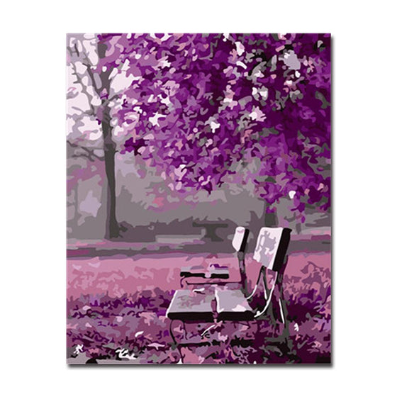 Purple Park - DIY Painting by Numbers Kit