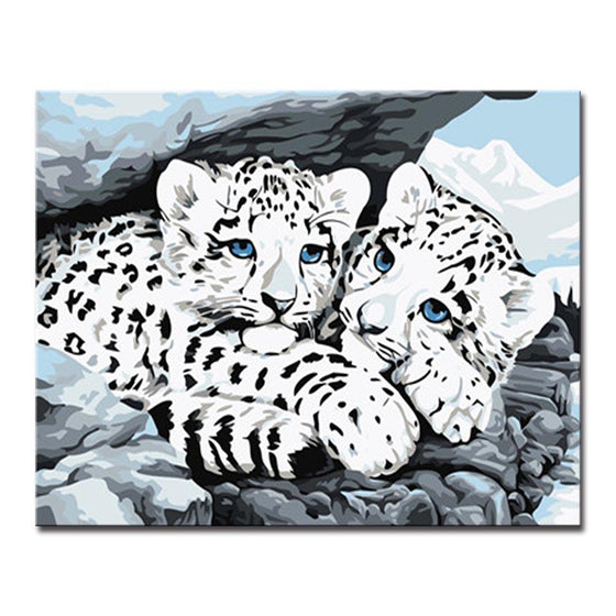 Leopard Babies - DIY Painting by Numbers Kit
