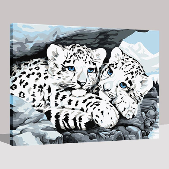 Leopard Babies - DIY Painting by Numbers Kit