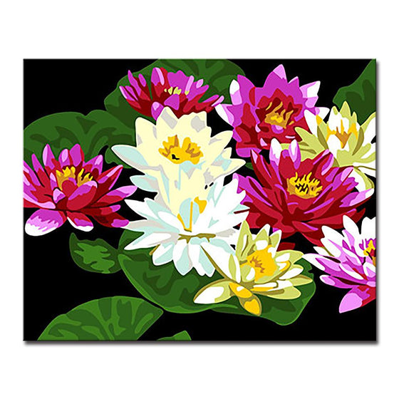 Colorful Lotus Flower - DIY Painting by Numbers Kit