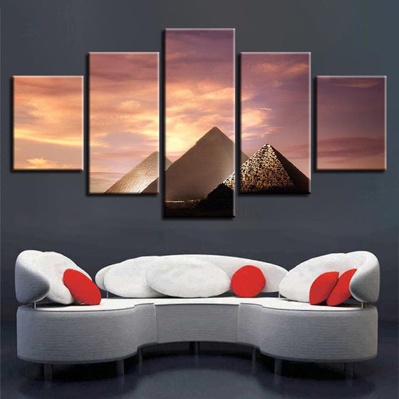 Egyptian Pyramid Scenery Canvas Wall Art
